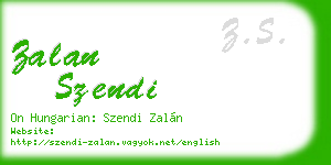zalan szendi business card